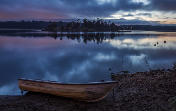 Картинка швеция корабли лодки +шлюпки облака деревья остров водоем