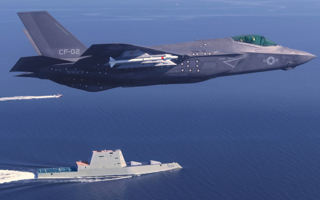 Обои картинки фото авиация, боевые самолёты, корабли, самолет