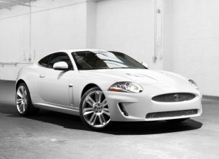 Картинка автомобили jaguar Ягуар xkr белый