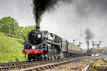 Картинка техника паровозы состав локомотив