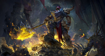 обоя фэнтези, нежить, мужчина, фон, униформа, оружие