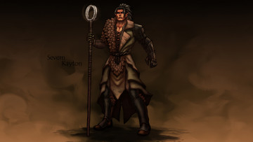 Картинка рисованное комиксы взгляд фон мужчина посох эльф