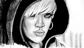 Картинка rihanna рисованное люди девушка фон взгляд