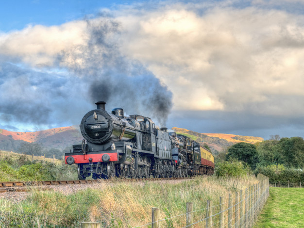 Обои картинки фото техника, паровозы, локомотив, состав