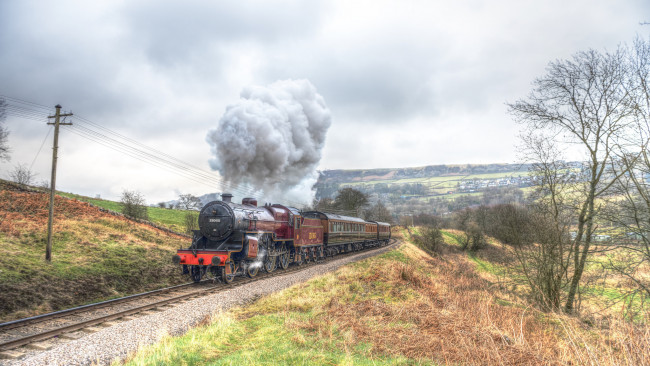 Обои картинки фото техника, паровозы, состав, локомотив