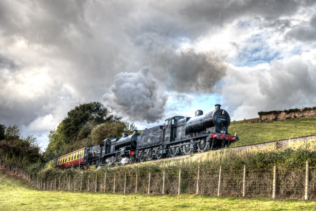 Обои картинки фото техника, паровозы, локомотив, состав