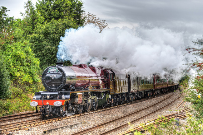 Обои картинки фото техника, паровозы, локомотив, состав