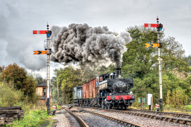 Обои картинки фото техника, паровозы, локомотив, состав