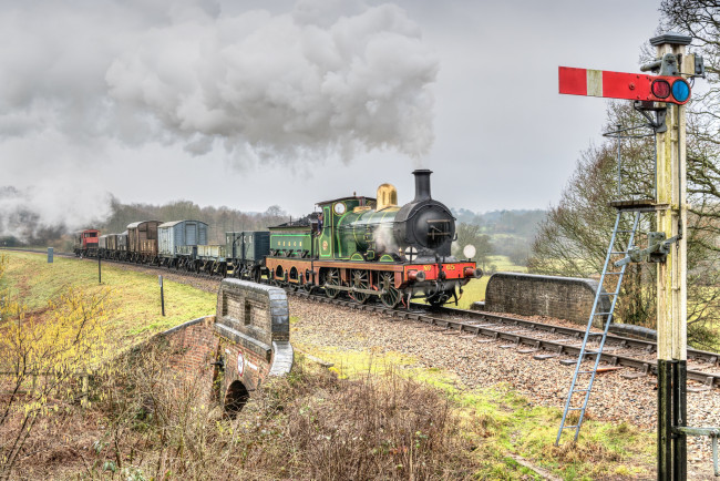 Обои картинки фото техника, паровозы, состав, локомотив