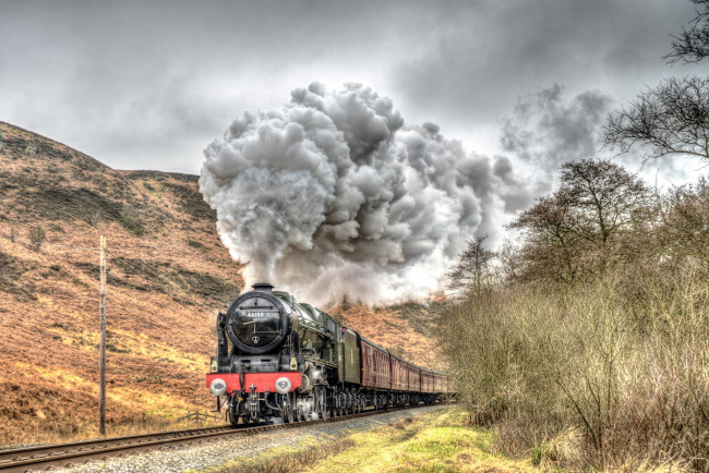 Обои картинки фото техника, паровозы, состав, локомотив