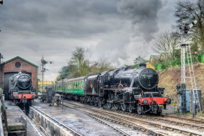 Обои картинки фото техника, паровозы, состав, локомотив