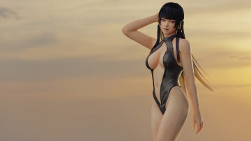 Картинка 3д+графика люди+ people девушка взгляд фон