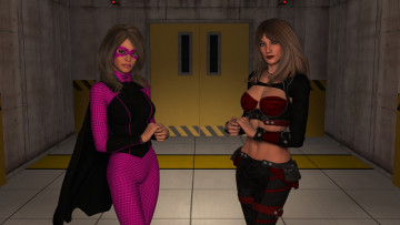 Картинка 3д+графика люди+ people девушки взгляд фон