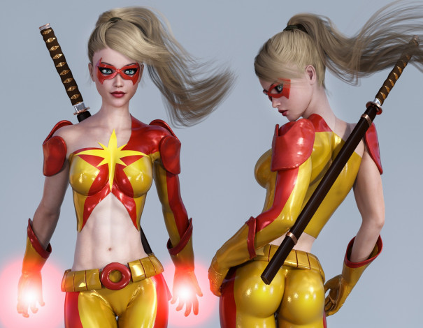 Обои картинки фото 3д графика, фантазия , fantasy, фон, взгляд, девушка