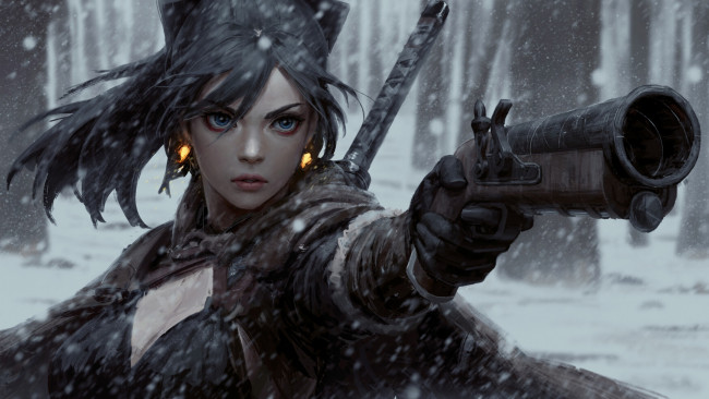 Обои картинки фото фэнтези, девушки, gun, z, w, gu