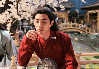 обоя разное, знаменитости, сяо, джань, костюм, вентилятор, съемки