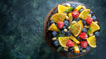 Картинка еда пироги пирог черника клубника апельсин