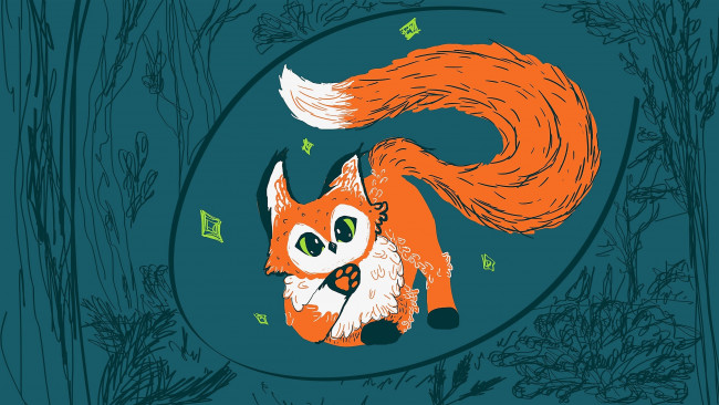 Обои картинки фото векторная графика, животные , animals, лиса