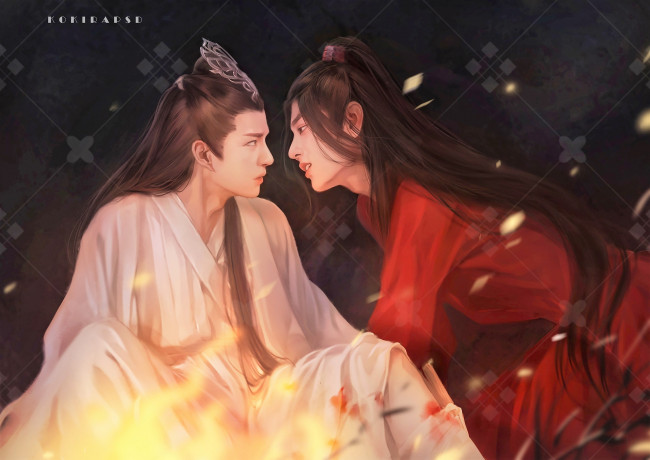 Обои картинки фото рисованное, кино,  мультфильмы, вэй, усянь, лань, ванцзы