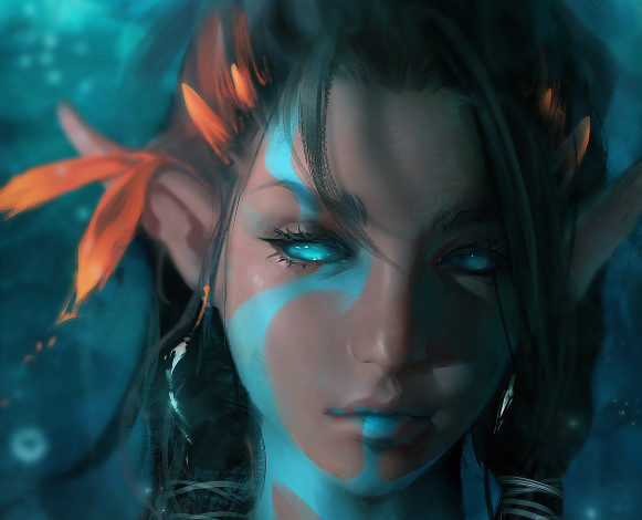 Обои картинки фото фэнтези, эльфы, девушка