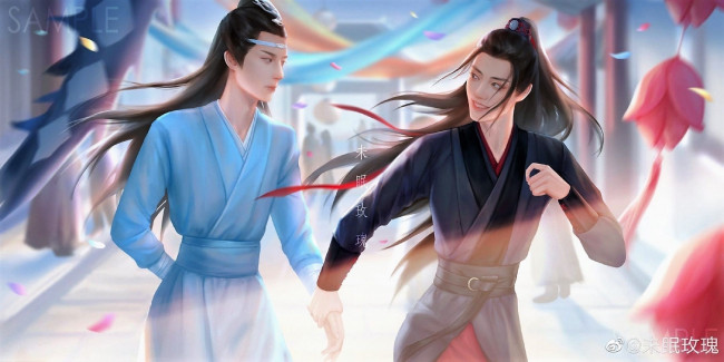 Обои картинки фото рисованное, кино,  мультфильмы, лань, ванцзи, вэй, усянь