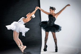 Картинка leanna+decker+and+rebecca+carter девушки leanna+decker балерины черная белая