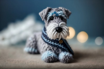 Картинка разное ремесла +поделки +рукоделие нейросети графика нейроарт ai art нейронные сети рисунки нейро искусство вязаная собака