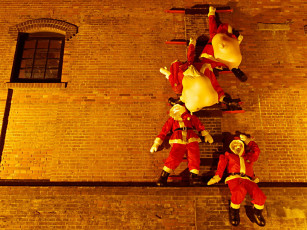 обоя праздничные, дед, мороз