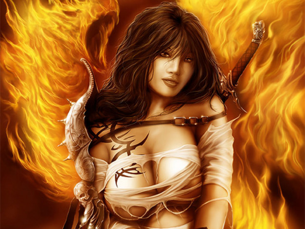 Обои картинки фото фэнтези, девушки