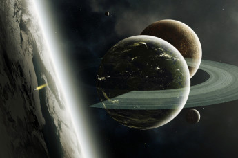 Картинка космос арт планеты