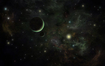 Картинка космос арт звёзды планеты