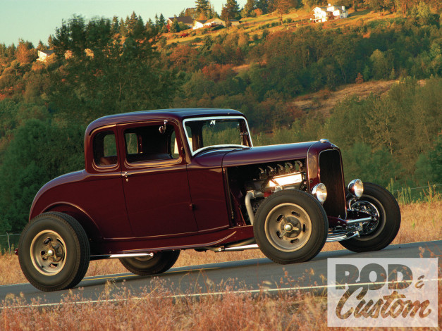 Обои картинки фото chevy, powered, deuce, автомобили, custom, classic, car, power