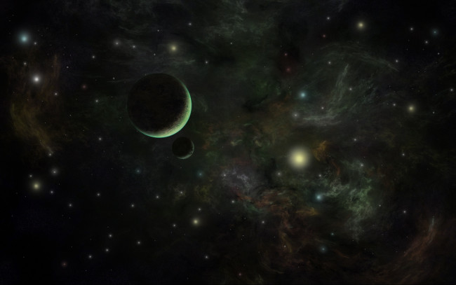 Обои картинки фото космос, арт, звёзды, планеты