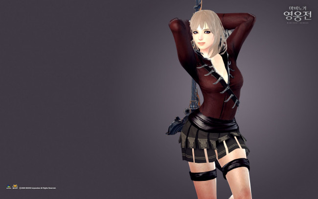 Обои картинки фото видео, игры, vindictus, девушка, юбка, кофта