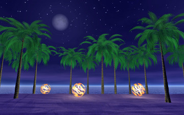 Картинка 3д графика nature landscape природа пальмы