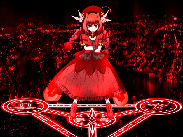 Обои картинки фото аниме, mahou, shoujo, lyrical, nanoha, madoka, magika