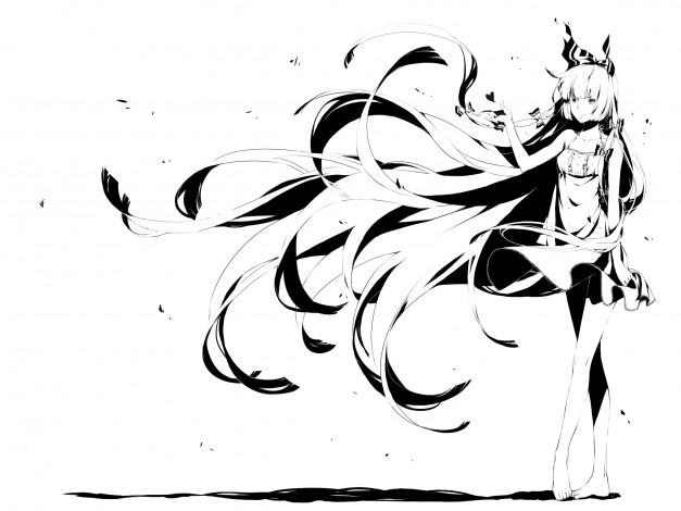 Обои картинки фото fujiwara, no, mokou, аниме, touhou