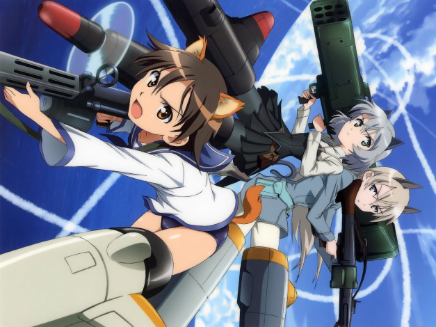 Обои картинки фото strike, witches, аниме