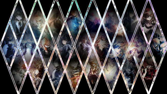 Обои картинки фото аниме, touhou, ромбики