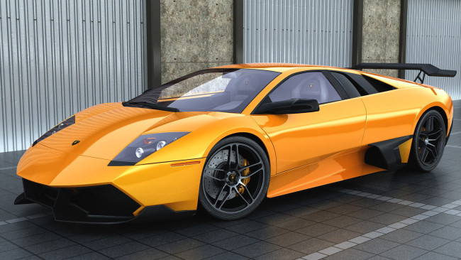 Обои картинки фото автомобили, 3д, lamborghini, murcielago