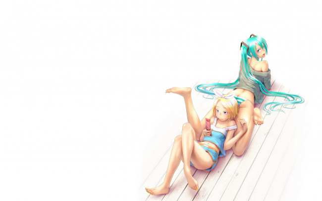 Обои картинки фото аниме, vocaloid, девушки