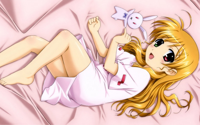 Обои картинки фото mahou, аниме, shoujo, lyrical, nanoha, madoka, magika