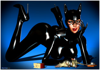 Картинка 3д графика fantasy фантазия крыса девушка