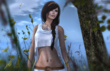 Картинка 3д графика people люди брюнетка