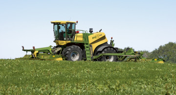 Картинка krone техника тракторы плуг поле трактор