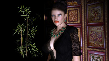 Картинка 3д графика people люди девушка