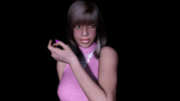 Картинка 3д графика people люди девушка взгляд