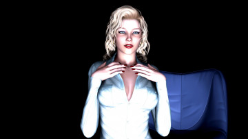 Картинка 3д графика people люди девушка взгляд