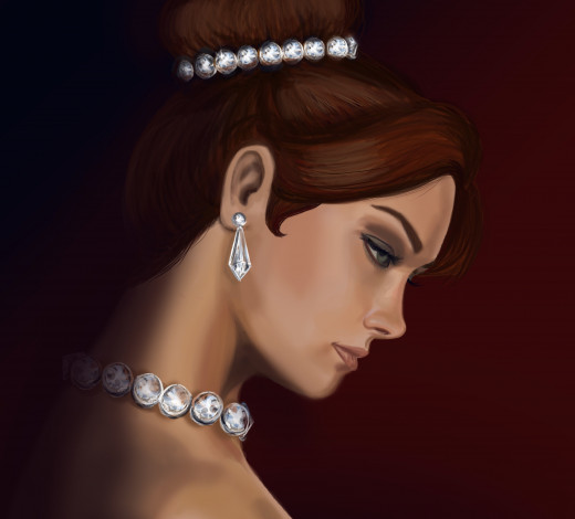 Обои картинки фото рисованные, люди, взгляд, девушка