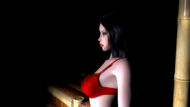 Обои картинки фото 3д, графика, people, люди, лифчик, девушка